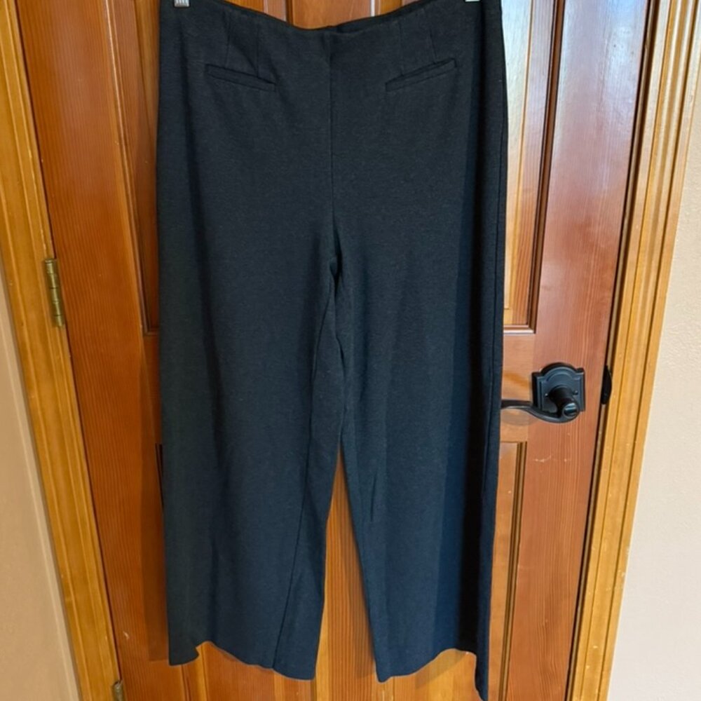 JJill Charcoal Ponte Wide Leg Pants